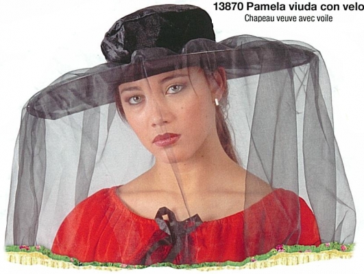 costume di carnevale CAPPELLO CON VELO